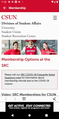 CSUN Student Recreation Center android App screenshot 2